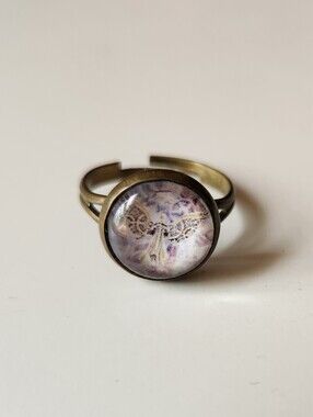 Owlcrate Brass Steampunk Angel Fairy Ring